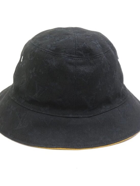 Auth LOUIS VUITTON Monogram Hat Black/Yellow Cotton/Polyester - h31849k main image 12